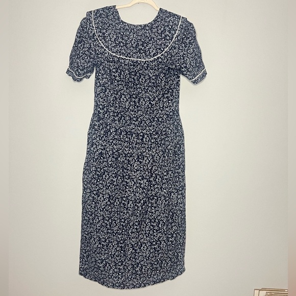 Vintage Bryn Connelly Ditsy Floral Collared Dress Small - Picture 6 of 7